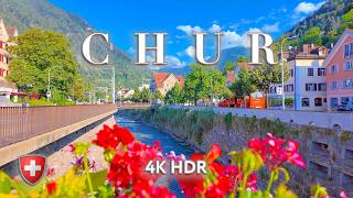 Switzerland Chur 🇨🇭 Exploring the Beauty of Graubünden 4K HDR  OLDEST CITY Evening Walking tour [upl. by Adnanref]