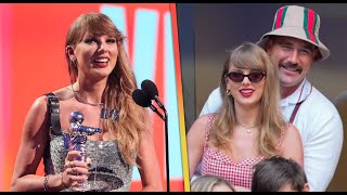 Taylor Swift MAKES HISTORY at VMAs Thanks Travis Kelce During Speech [upl. by Neeloj15]