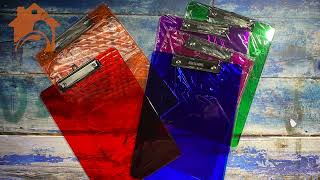 6 Pack Plastic Clipboards Colored Transparent Clear Clip Boards [upl. by Rhiana]