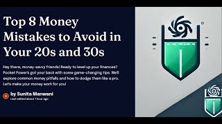 Top 8 Money Mistakes to Avoid in Your 20s amp 30s [upl. by Akilaz585]