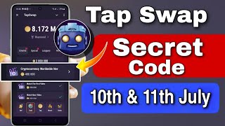 11July Tapswap Code Today  Cryptocurrency worldwide news  1st Video Code [upl. by Anizor291]