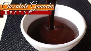 EASY CHOCOLATE GANACHE Recipe using Cocoa Powder [upl. by Sadella]