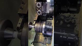 CNC LATHE MACHINING A NYLON PART [upl. by Eeuqram]