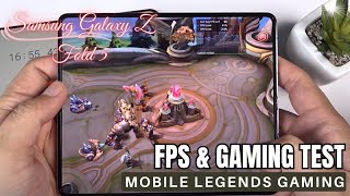 Samsung Galaxy Z Fold 5 Mobile Legends Gaming test  Snapdragon 8 Gen 2 for Galaxy 120Hz Display [upl. by Nevyar]