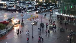 Devils Fans Enter Prudential Center In The Rain To Watch Flyers Preseason Action Live [upl. by Brendis]