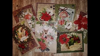 Kartki świąteczne Boże Narodzenie  scrapbooking [upl. by Eirrehs]