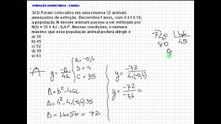 Matemática Concursos F ZOOBOTÂNICA FAURGS Q0343 matematicaconcursos ensinomédio [upl. by Suirtemed]