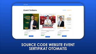 Download Source Code Aplikasi Event Berbasis Web Menggunakan PHP MySQL dan Bootstrap [upl. by Damales]