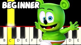 Gummy Bear Runner Theme  Only 1 Note to Play  Fast and Slow Easy Piano Tutorial  Beginner [upl. by Faria462]