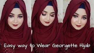 Easy Way to Wear Georgette Hijab  Hijab Style By Nipa  Beauty Reflect By Nipa [upl. by Aitak]