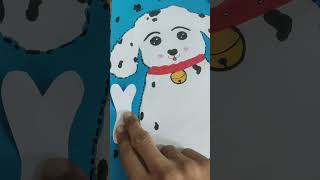 beautiful white paper craft easycarft diy beautiful dog 🐕ytshots shorts [upl. by Vaclava]