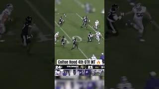 Colton Hood’s GAMESAVING 4th Quarter INT vs Kansas State 🔥 football [upl. by Aninay]