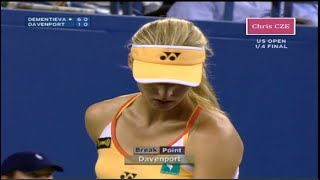 Elena Dementieva v Lindsay Davenport 2005 USO QF highlights [upl. by Nnelg]