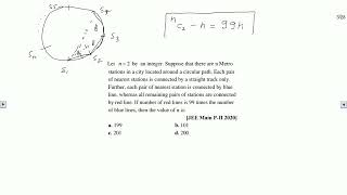 Permutations and Combinations  Let n be an Integer Suppose that there are n Metro Stations  Math [upl. by Neened]