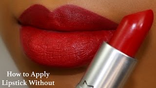 How to Apply Lipstick Without A Lipliner [upl. by Dolloff]