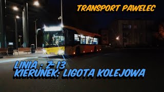 Linia  Z13  k Ligota Kolejowa  Solaris Urbino 12 IV  Transport Pawelec [upl. by Nivrem]