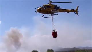 Incendio in Sardegna con elicotteri antincendio in azione La Caletta Siniscola [upl. by Oicnaneb]