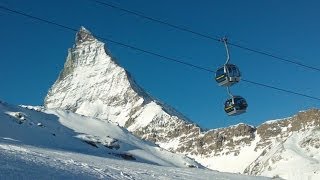 17 km Skipiste vom Klein Matterhorn nach Zermatt [upl. by Eelahc]