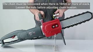 The correct method for setting the chain tension on your concrete chainsaw [upl. by Lello]