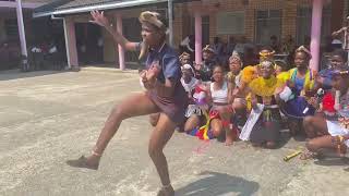 Heritage day  Grade 11A Ingoma Zulu dance [upl. by Yrrak168]