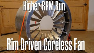 Rim Driven Coreless Thruster running at higher RPMs [upl. by Notsnorb]