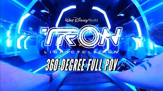 TRON Lightcycle  Run Front Seat OnRide POV 360Degree Video [upl. by Winifred587]