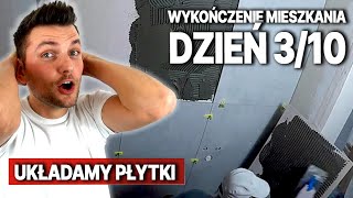 PŁYTKI W ŁAZIENCE JAKI KLEJ DO PŁYTEK ZABUDOWA LED KUCIE  REMONT MIESZKANIA 3 DZIEŃ [upl. by Hurff465]