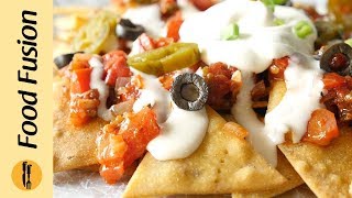 Nachos with Salsa amp Cheese Sauce Recipe By Food Fusion [upl. by Siuqramed878]