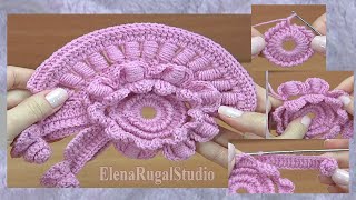 Crochet Motif Tutorial 23 Freeform [upl. by Sculley96]