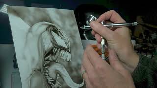 Airbrushing Venom with Darkartpro [upl. by Gersham]