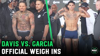 Gervonta Davis vs Ryan Garcia Official WeighIns [upl. by Cerellia]