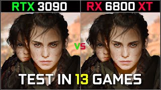 RTX 3090 vs RX 6800 XT  Test in 13 Games at 2160p 4K  How Big Is The Difference  2023 [upl. by Raclima506]