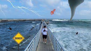 THE MOST EXTREME FISHING SPOT in Florida BOYNTON INLET PIER [upl. by Sellma]