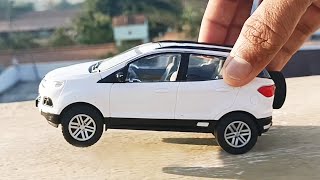 Unboxing of Scale Model Ford EcoSport  White 😍  Miniature  Model Car Collection  DIY [upl. by Edahc]