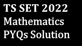 ts set 2022 mathematical science pyq solution telangana set exam tg set 2024 [upl. by Meg]