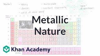 Metallic nature  Chemical bonds  Chemistry  Khan Academy [upl. by Cut233]