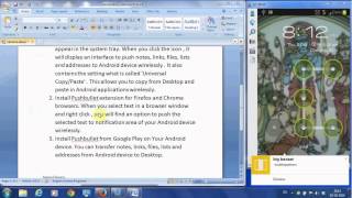 Pushbullet  Copy in Windows and paste in Android Wirelessly [upl. by Jamille]