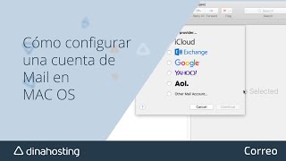 Ayuda dinahosting  ¿Cómo configurar una cuenta de Mail en MAC OS [upl. by Hepzi]