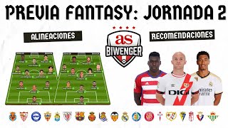 ✅ ANÁLISIS FANTASY DE LA JORNADA 2 ALINEACIONES Y RECOMENDACIONES DE CADA PARTIDO 📋  BIWENGER [upl. by Nitneuq431]