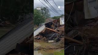 North Carolina Flooding Washes Away Homes [upl. by Okia]