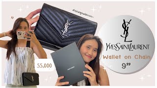 🩶Review กระเป๋า YSL Wallet On Chain WOC 9” รุ่นยอดฮิต✨👜 [upl. by Gniliem]