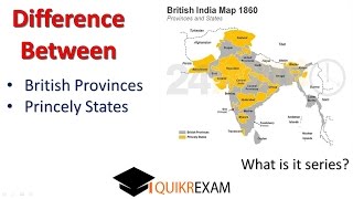 What is the Difference Between Province and states in British India  Quikr Exam [upl. by Atnek71]