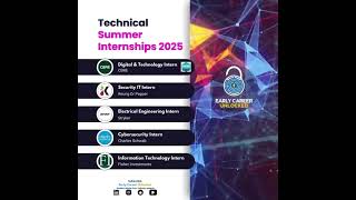 Technical Summer Internships 2025 [upl. by Asilad]