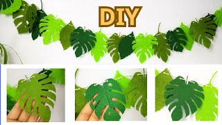 DIY felt leaf banner craft diyideas cardboard paper fandyartcraft bannerdesign homedecor [upl. by Ysle]