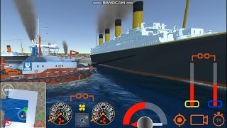 RMS Titanic leaves port  Ship Handling Simulator  Ship Mooring 3D [upl. by Damaris]