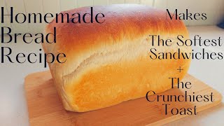 Easy Bread Loaf Recipe The Softest Tastiest Bread Ever [upl. by Ativel]