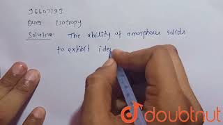 Isotropy  CLASS 12  DEFINITIONS AND EXPLANATIONS  CHEMISTRY  Doubtnut [upl. by Oemor]