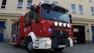 FEDERAL SIGNAL PA 300 Pokaz sygnalizacji Świetlno Dźwiękowej 250K23 Renault D16 SA PSP Kraków [upl. by Ayinat981]