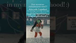 Join Bloxburg neighborhood code Uninibird for fun role plays amp more 2024 fypシ roblox bloxburg [upl. by Lalage645]