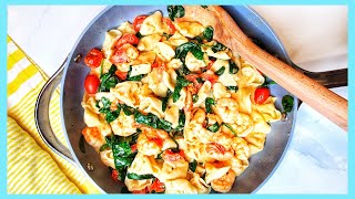 That TikTok pasta but Boursin Cheese Roasted Shrimp and Tortellini  Caraway non toxic Cookware [upl. by Orpha]